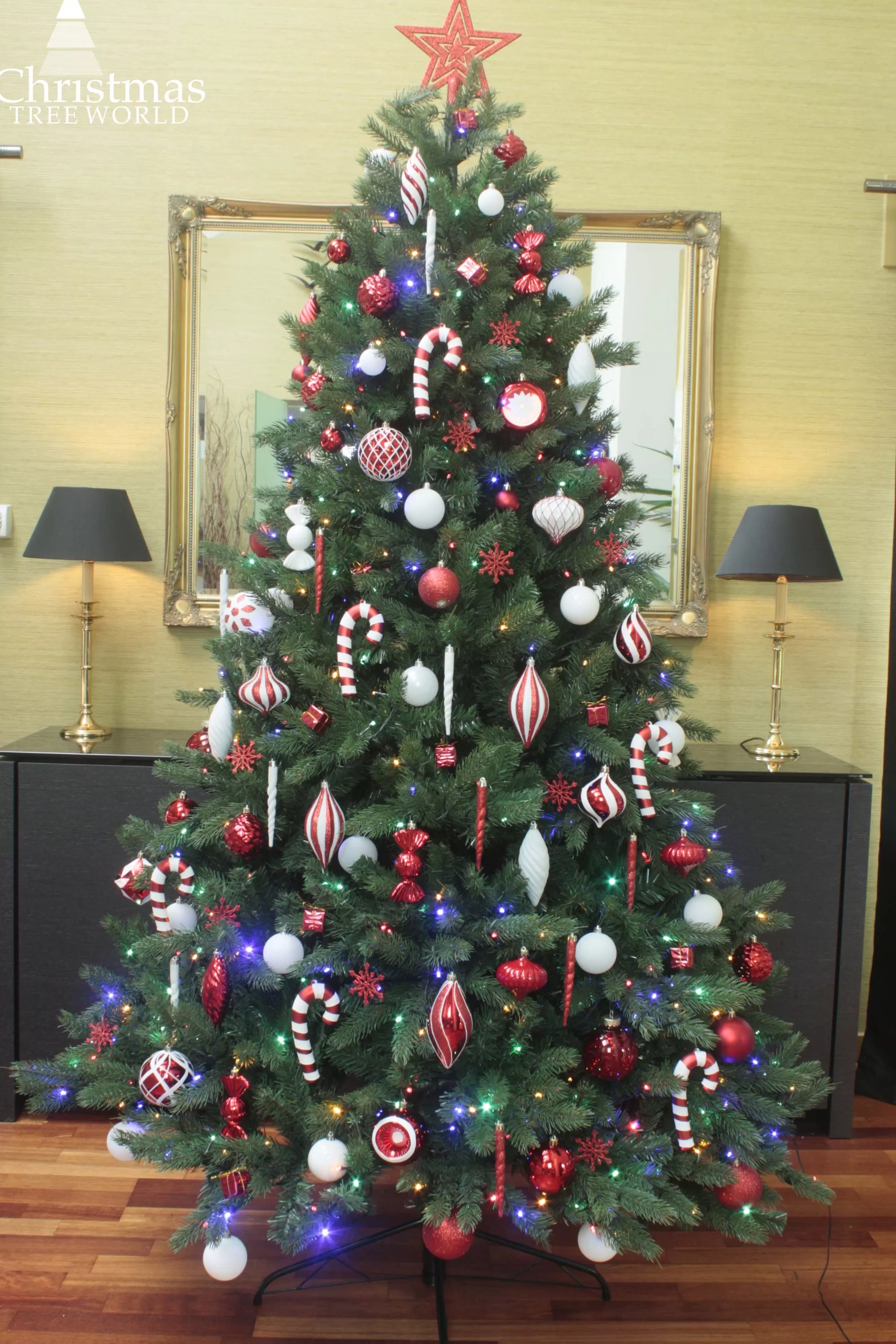 Best Christmas Tree World The 10Ft Ultra Devonshire Fir Pre-Lit With Warm White/Multicoloured Colour Change Leds