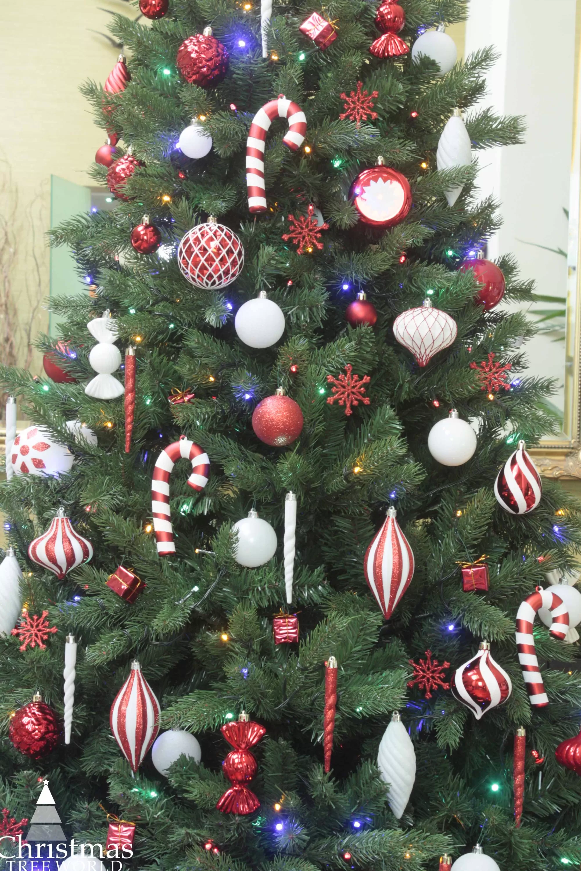 New Christmas Tree World The 12Ft Ultra Devonshire Fir Pre-Lit With Warm White/Multicoloured Colour Change Leds