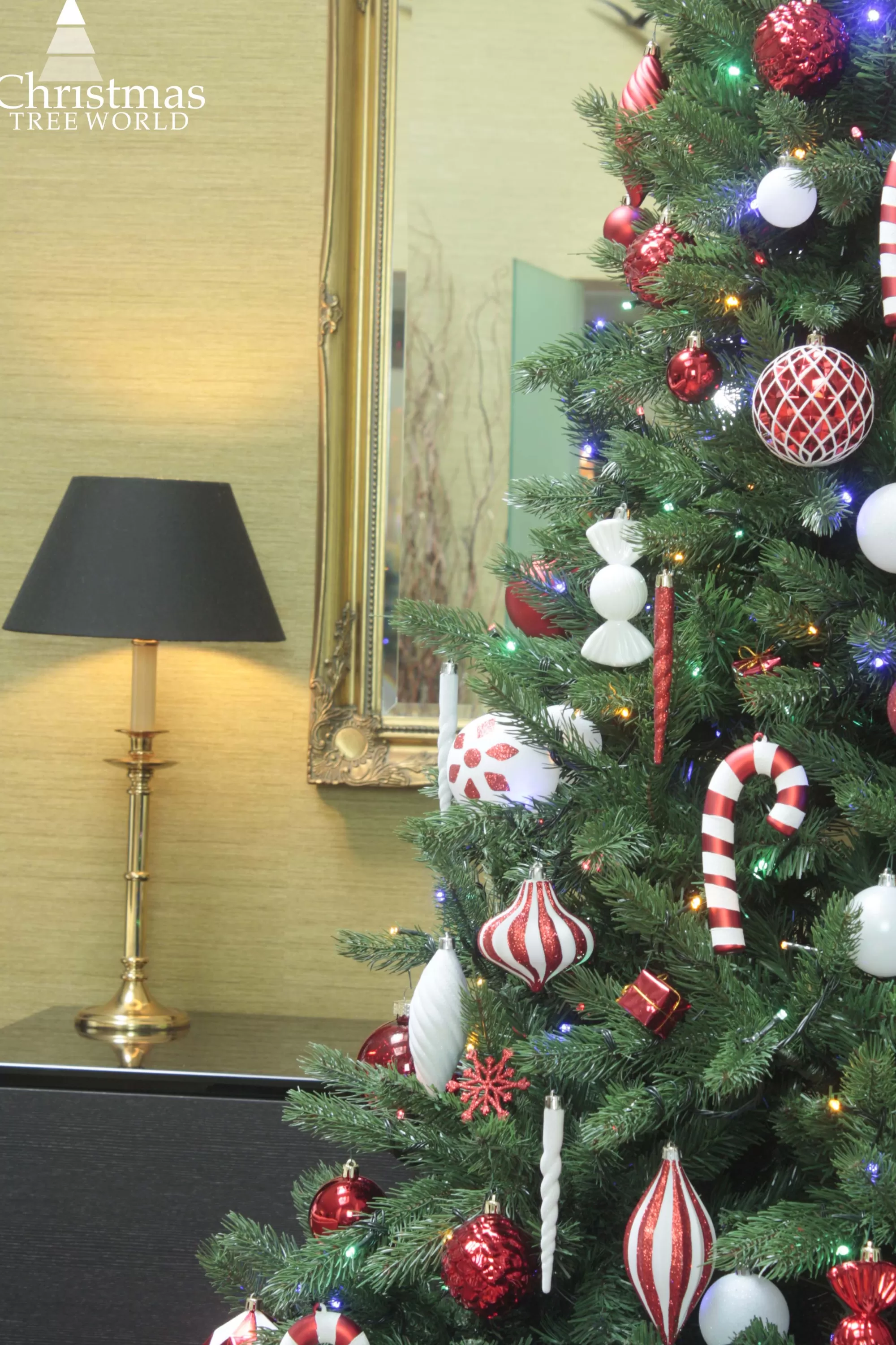 New Christmas Tree World The 12Ft Ultra Devonshire Fir Pre-Lit With Warm White/Multicoloured Colour Change Leds