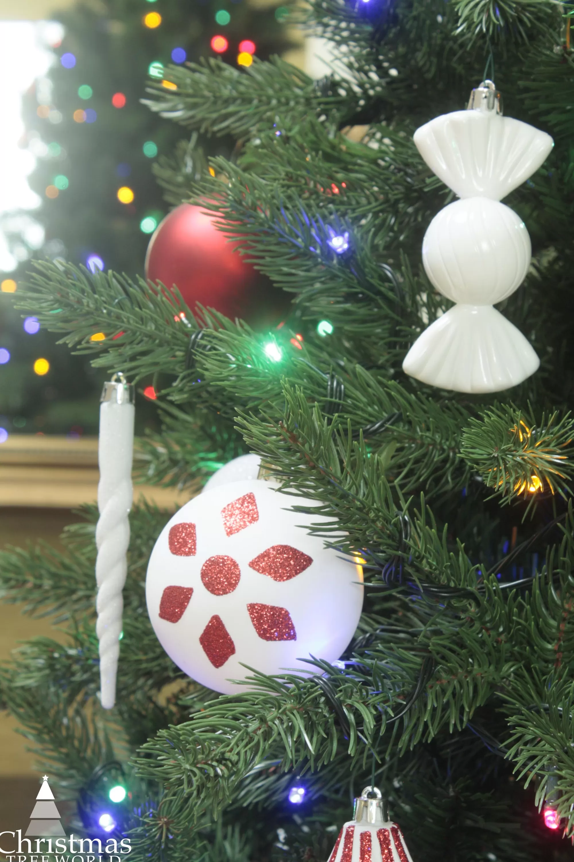 New Christmas Tree World The 12Ft Ultra Devonshire Fir Pre-Lit With Warm White/Multicoloured Colour Change Leds