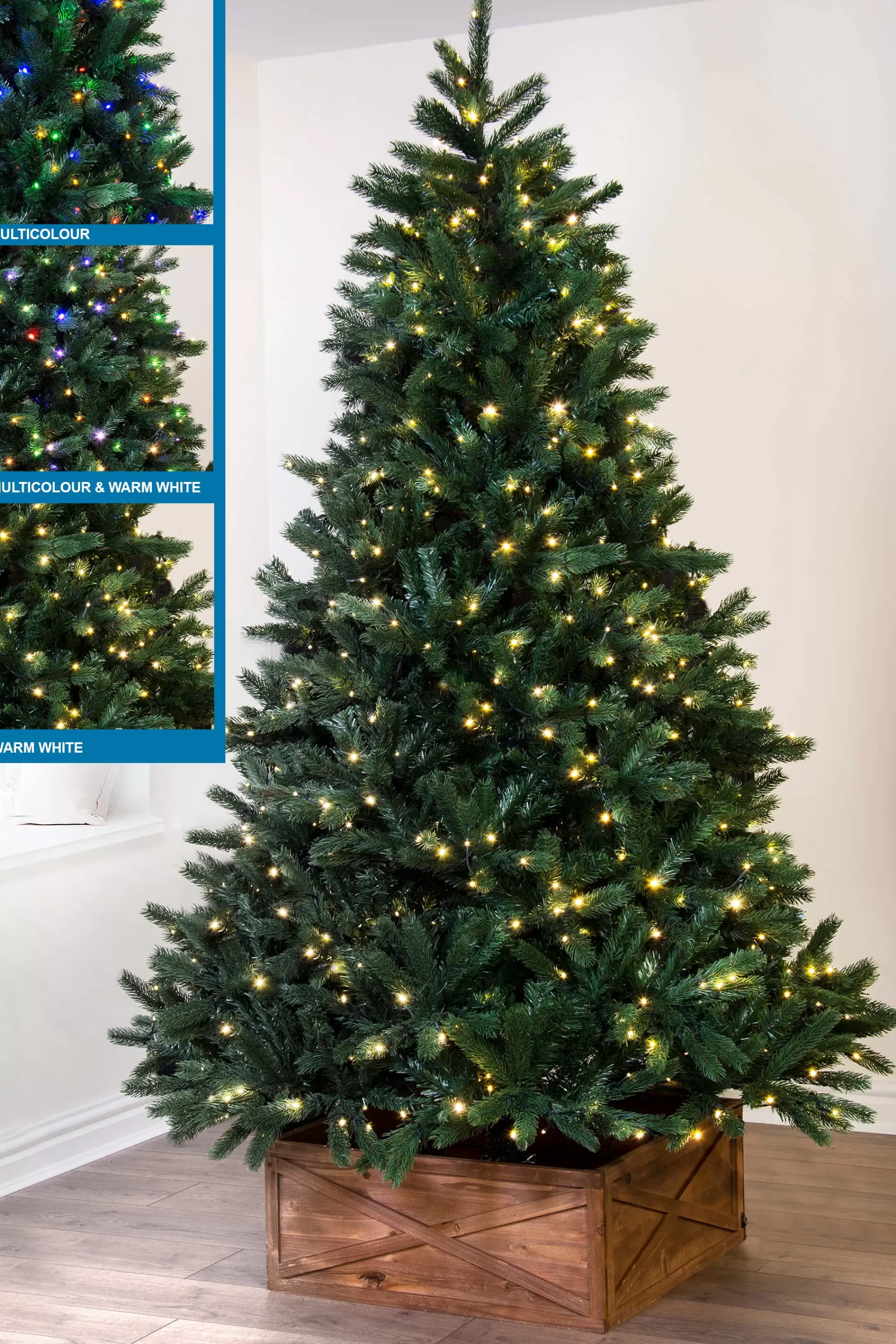 Cheap Christmas Tree World The Ultra Devonshire Fir Pre-Lit With Warm White/Multicoloured Leds (4Ft To 12Ft)