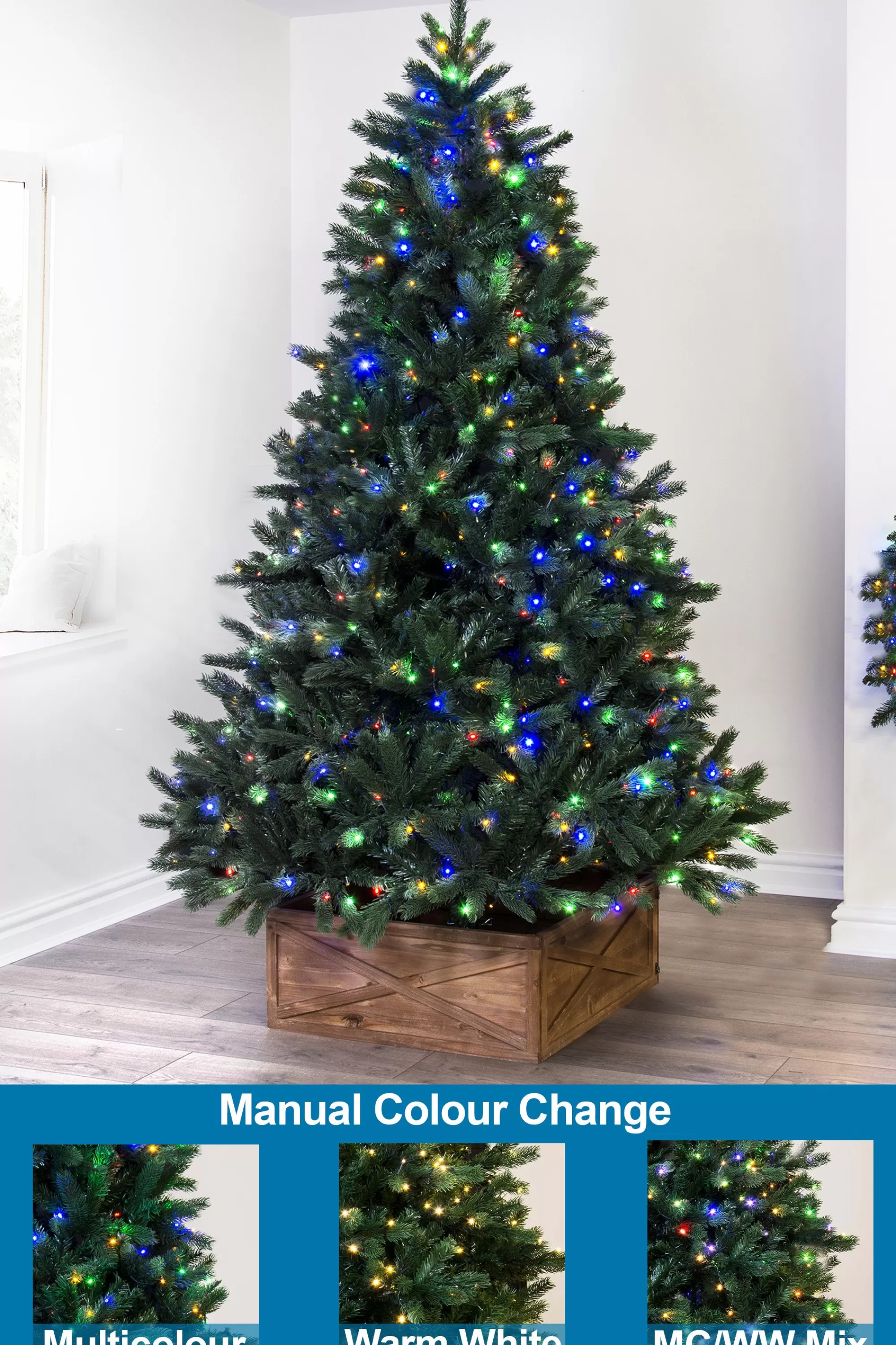 Cheap Christmas Tree World The Ultra Devonshire Fir Pre-Lit With Warm White/Multicoloured Leds (4Ft To 12Ft)