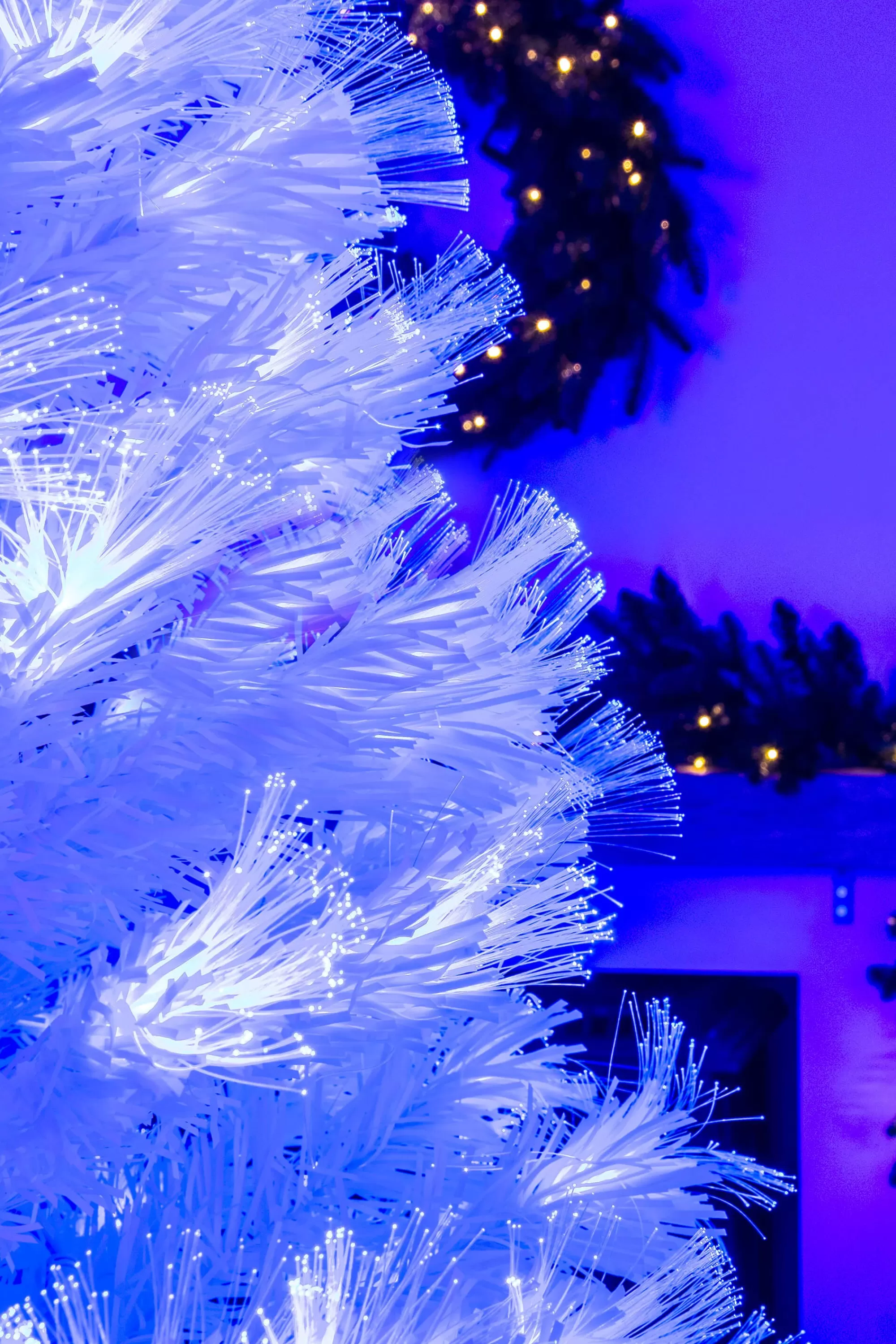 Store Christmas Tree World The White Blue Ripple Effect Fibre Optic Tree (4Ft To 7Ft)